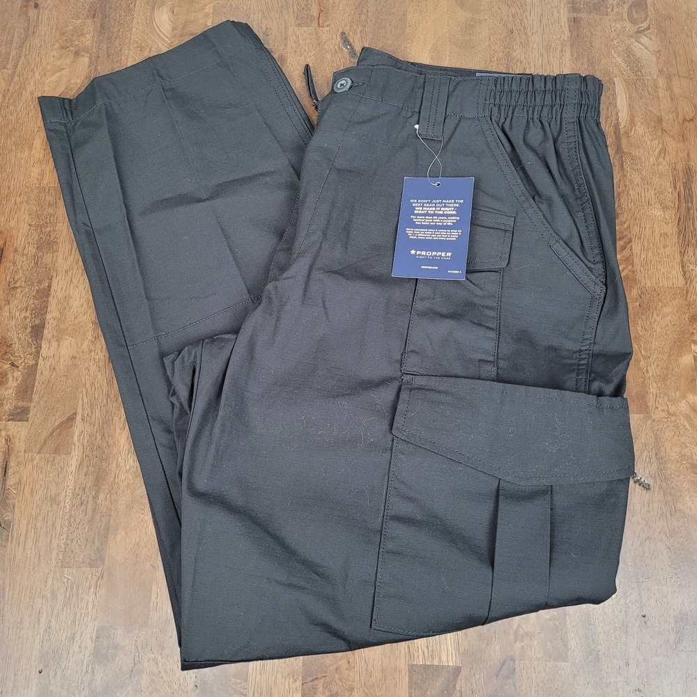 Propper Men's Tactical Cargo Pants Black Size 40x32 Lot of 2 Pants (NWT & Good)